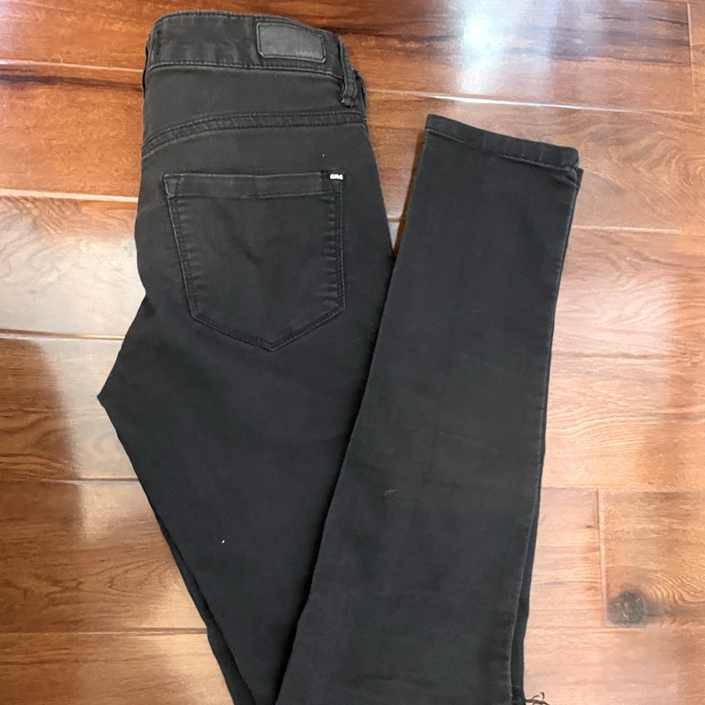 Lack distressed slit knee jeans
